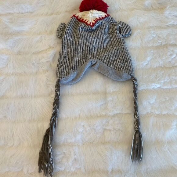 Sock Monkey Snow Beanie Hat (O/S) - Picture 4 of 5